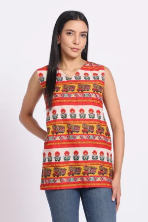 Peach silk blend tunic for women, elegant Indo-Western style